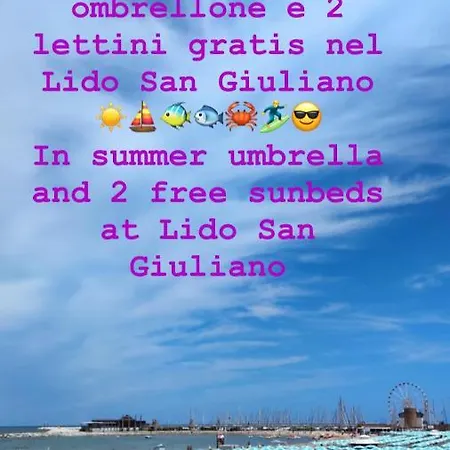 La Casa Di Clara Ombrellone Con 2 Lettini Al Lido San Giuliano Gratis E Parcheggio Privato Gratis *